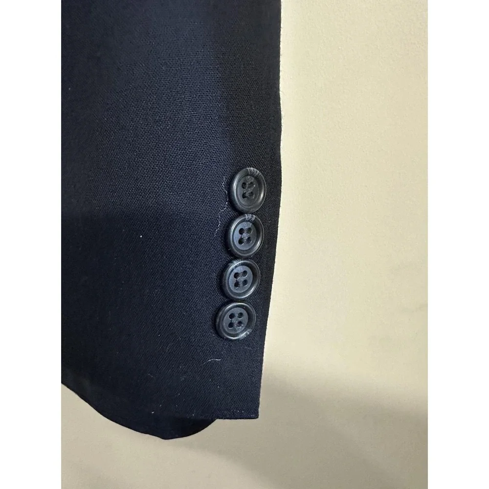 Arnie Suit Coat Deep Navy Blue Blazer Mens 44 Vtg 70s Sport Jacket Wool